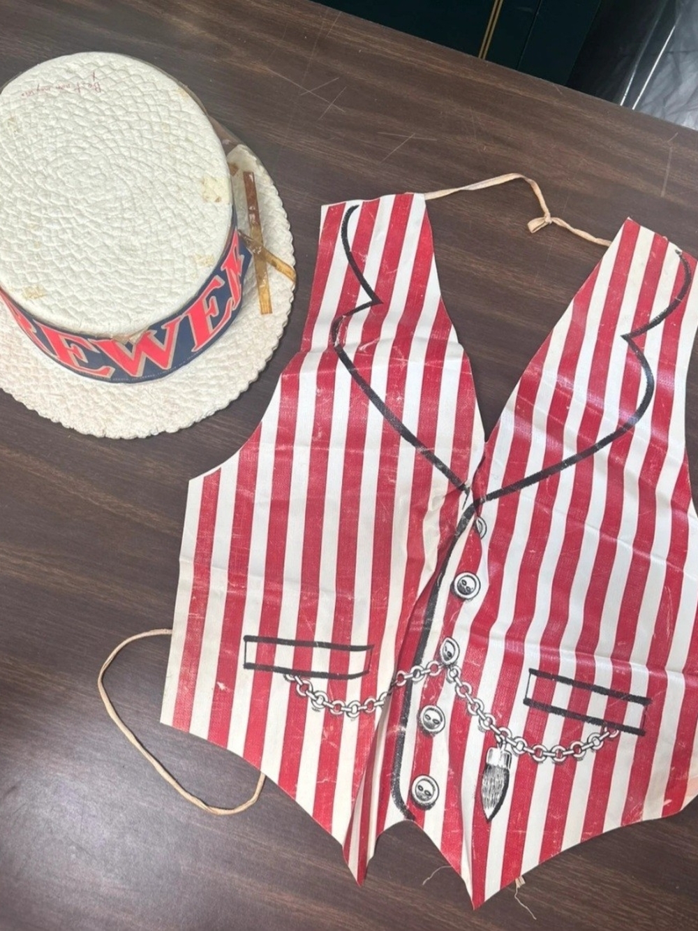 Antique 1970 Albert Brewer Alabama Governor Campaign Hat & Paper Vest